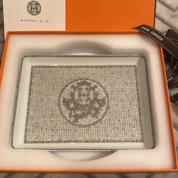 Hermes Dining Hermes Mosaique Au 24 Sushi Plate Porcelain Tray